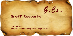 Greff Cseperke névjegykártya